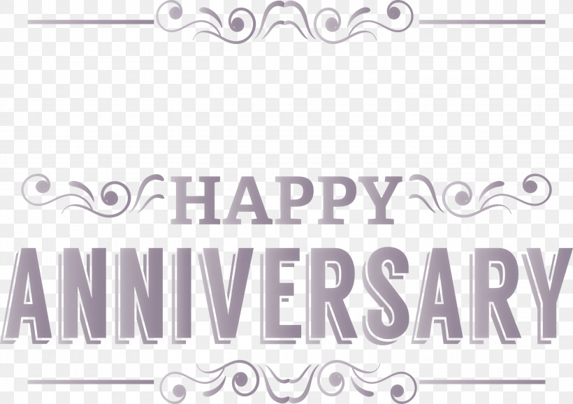 Happy Anniversary, PNG, 3000x2117px, Happy Anniversary, Calligraphy, Geometry, Line, Logo Download Free