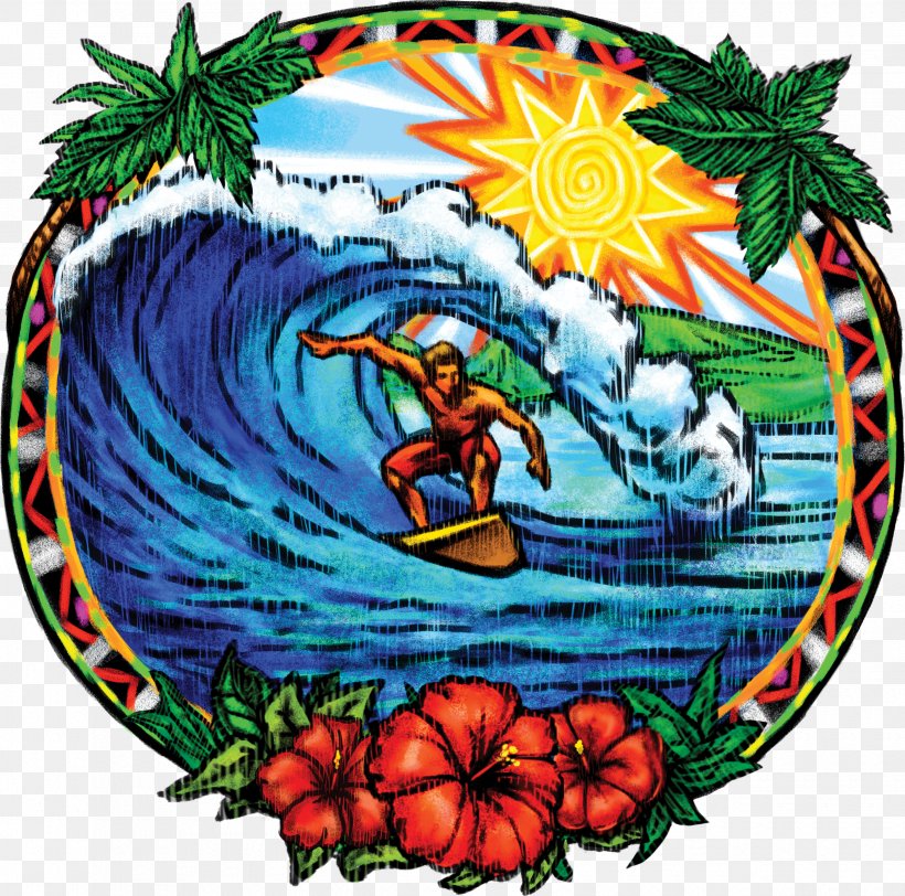 Outer Banks Hawaii T-shirt Surfing Illustration, PNG, 2500x2477px, Outer Banks, Art, Beach, Clothing, Creative Arts Download Free