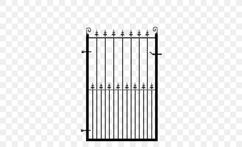 Wrought Iron Gate Fence Door, PNG, 500x500px, Wrought Iron, Area, Black And White, Cast Iron, Door Download Free