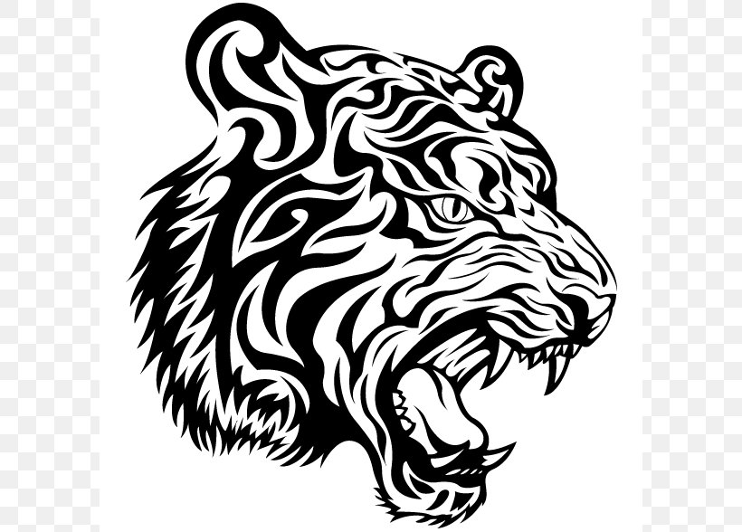 Lower-back Tattoo Idea, PNG, 600x588px, Siberian Tiger, Art, Big Cats, Black, Black And White Download Free