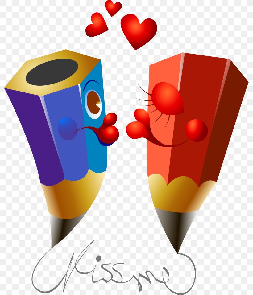 Pencil Kiss Cartoon, PNG, 793x957px, Pencil, Cartoon, Drawing, Food, Heart Download Free