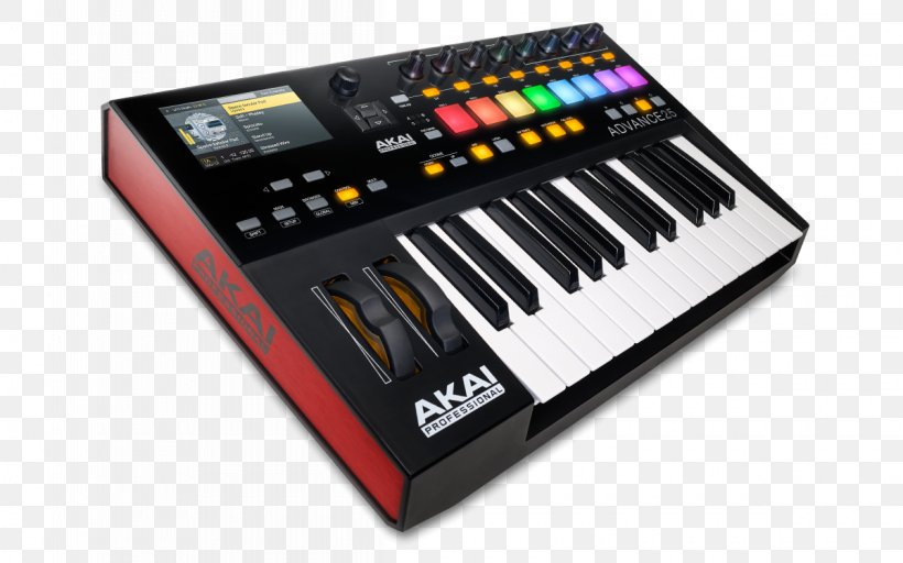 Computer Keyboard Akai MIDI Controllers Musical Instruments Keyboard Controller, PNG, 1200x750px, Computer Keyboard, Ableton Live, Akai, Analog Synthesizer, Computer Software Download Free