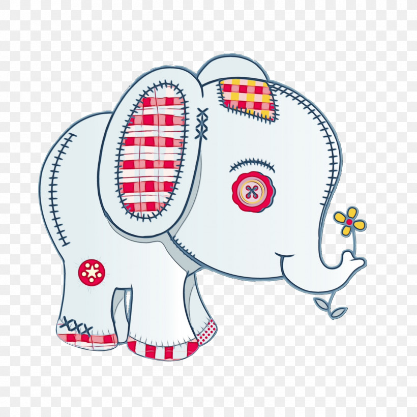 Elephant, PNG, 1500x1501px, Watercolor, Cartoon, Elephant, Paint, Sticker Download Free