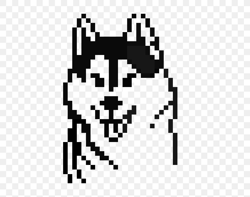 Gray Wolf Pixel Art Siberian Husky Drawing, PNG, 465x645px, Gray Wolf, Art, Bead, Black, Black And White Download Free