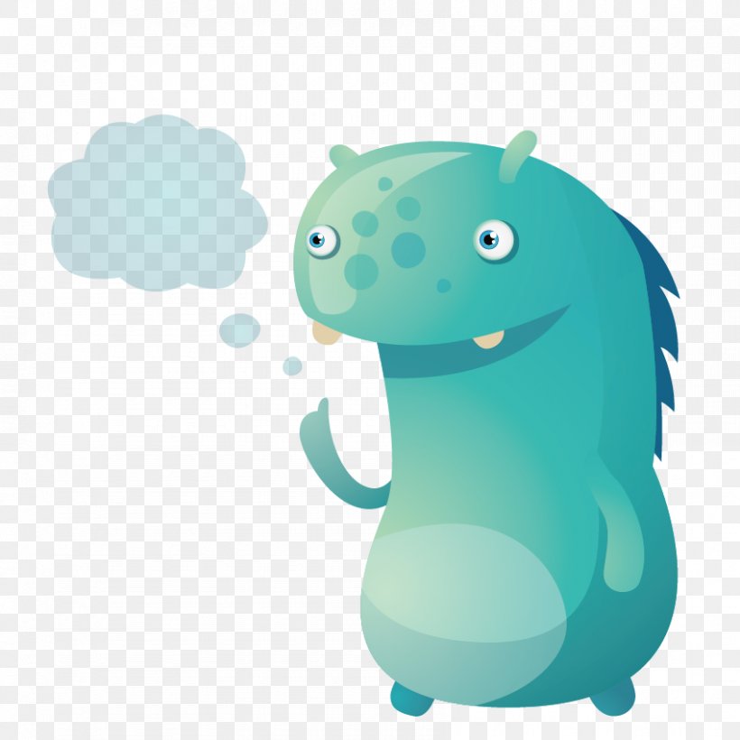 Cartoon Monster, PNG, 850x850px, Monster, Aqua, Art, Blue, Cartoon Download Free