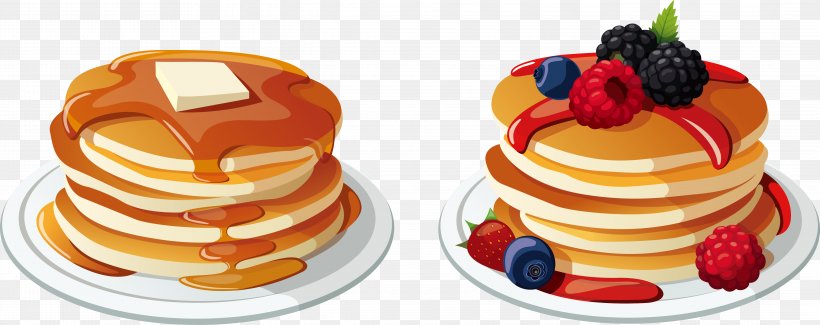 Pancake Breakfast Bacon Cream Clip Art, PNG, 4354x1729px, Pancake, Bacon, Blueberry, Breakfast, Cream Download Free