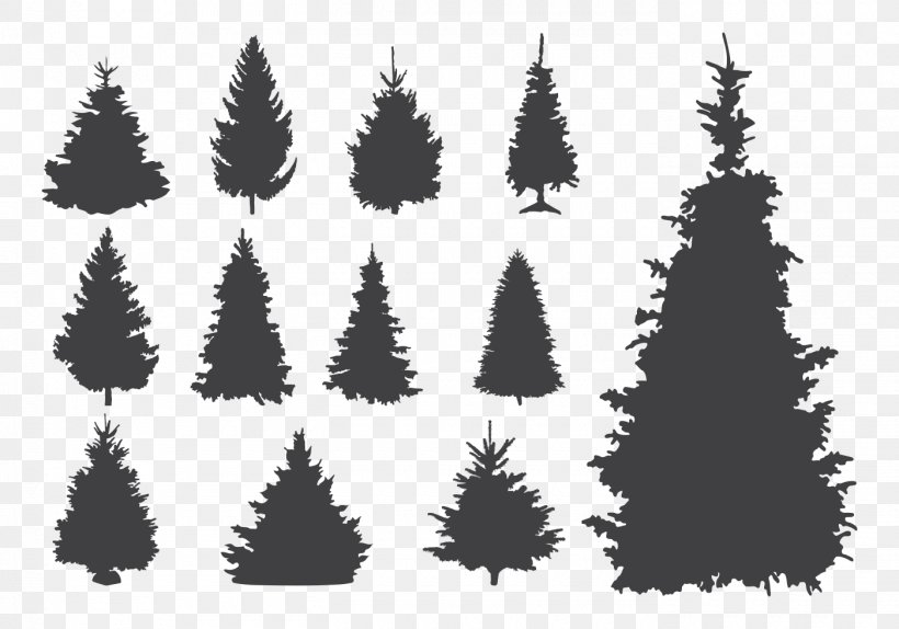 Spruce Pine Christmas Tree, PNG, 1400x980px, Spruce, Balsam Fir, Black And White, Christmas Decoration, Christmas Tree Download Free