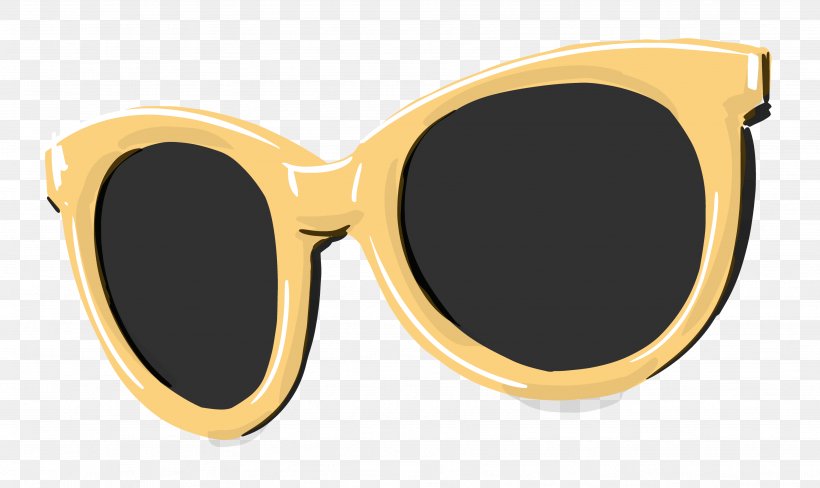 Sunglasses Goggles Yellow, PNG, 3552x2118px, Glasses, Brand, Eyewear, Goggles, Sunglasses Download Free