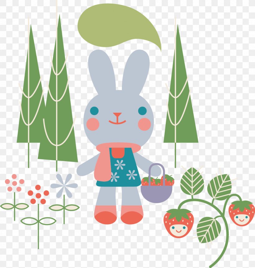 Easter Bunny Rabbit Aedmaasikas, PNG, 1023x1077px, Easter Bunny, Aedmaasikas, Area, Art, Data Download Free