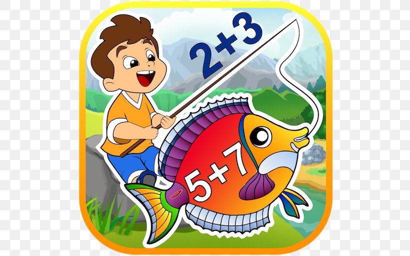 Fishing Addition Game Free Math Games Clip Art, PNG, 512x512px, Game, Addition, Android, Area, Artwork Download Free