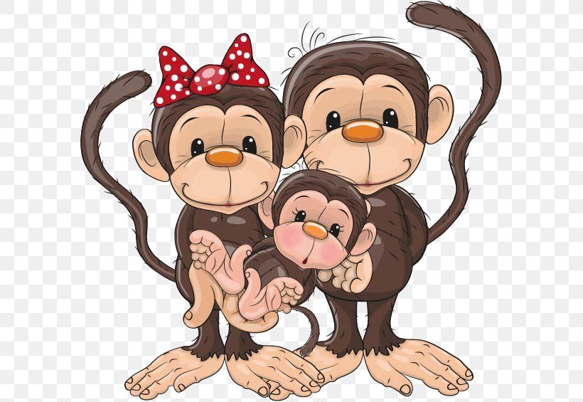 Monkey Cartoon Clip Art, PNG, 593x565px, Monkey, Cartoon, Child, Drawing, Family Download Free