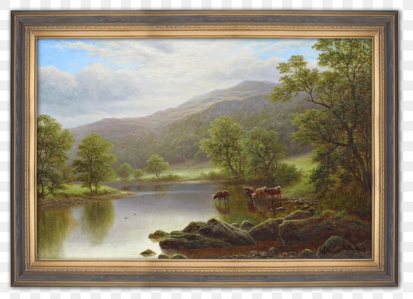 Landscape Painting Picture Frames Landscape Painting Nature, PNG, 1948x1411px, Painting, Antique, Artwork, Bank, En Plein Air Download Free
