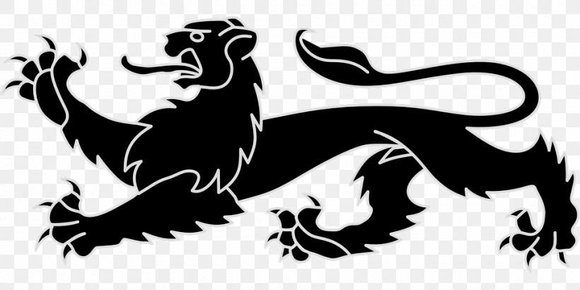 Lion Animal Emblem Clip Art Attitude Heraldry, PNG, 960x480px, Lion, Art, Attitude, Bird, Black Download Free