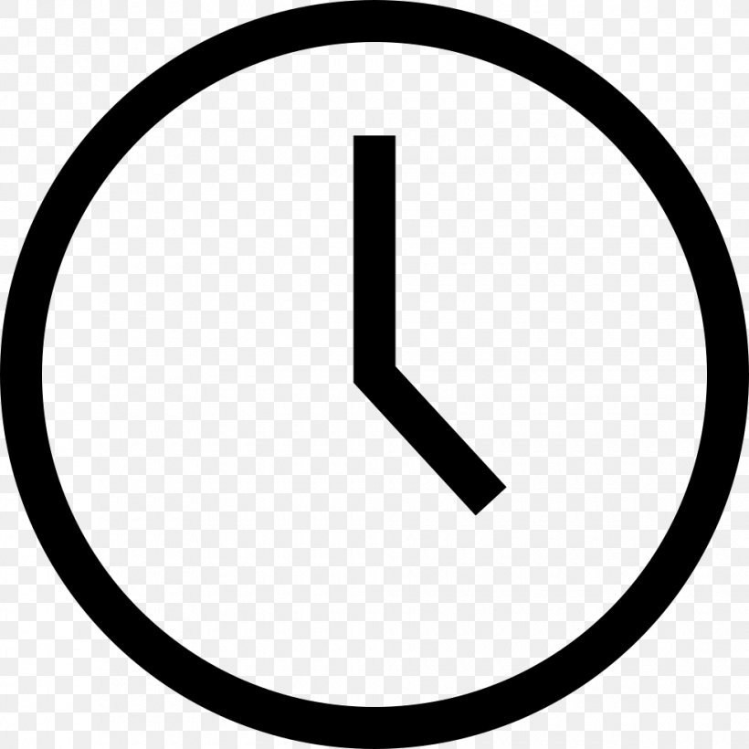 Symbol Time Download, PNG, 980x980px, Symbol, Area, Black And White, Clock, Computer Font Download Free