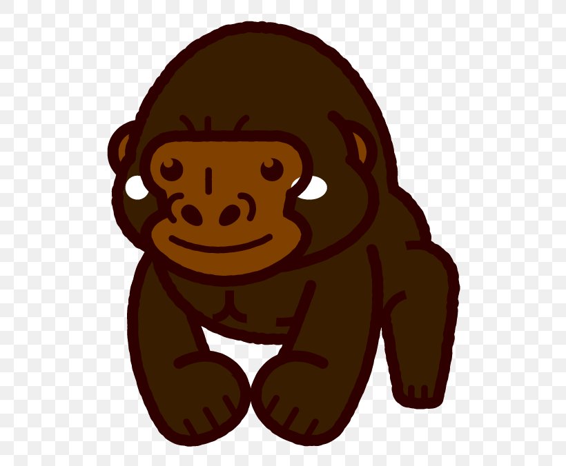 Gorilla Monkey Primate Clip Art, PNG, 568x676px, Gorilla, Animal, Bear, Cartoon, Child Download Free