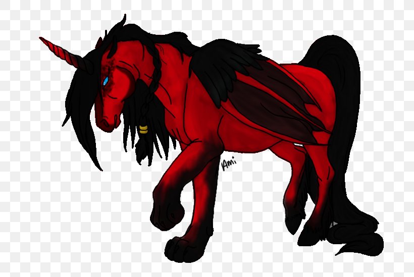 Demon Unicorn Devil Legendary Creature, PNG, 705x549px, Demon, Animal Figure, Art, Devil, Drawing Download Free