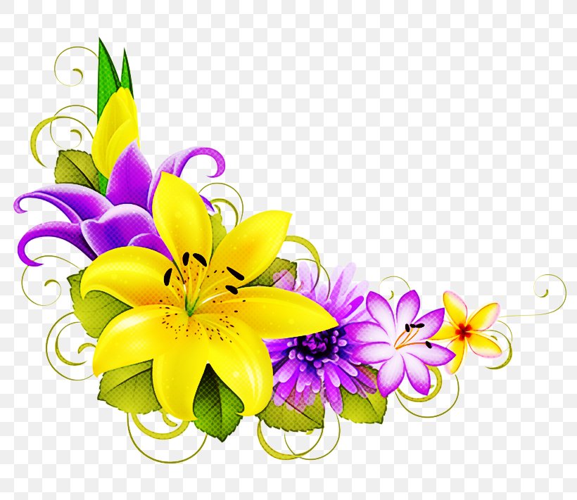 Flower Lily Yellow Cut Flowers Purple, PNG, 800x711px, Flower, Bouquet, Cut Flowers, Flowering Plant, Lily Download Free