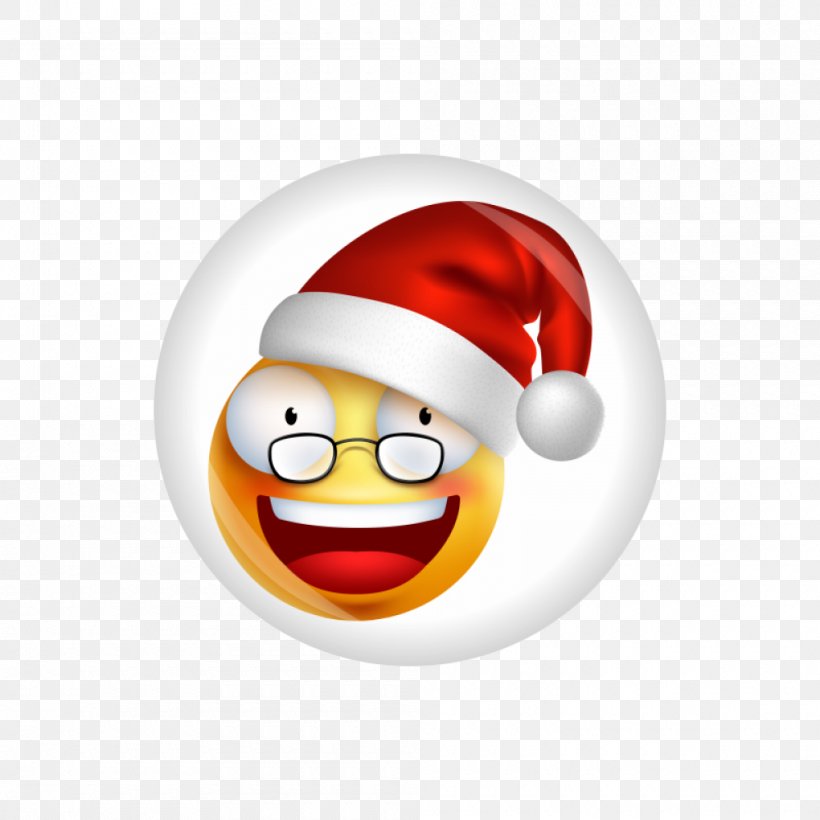 Smiley Santa Claus Emoticon, PNG, 1000x1000px, Smiley, Christmas, Christmas Ornament, Emoji, Emoticon Download Free