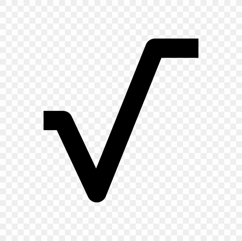 Square Root N</i>th Root Mathematics, PNG, 1600x1600px, Square Root, Black, Black And White, Brand, Diagram Download Free