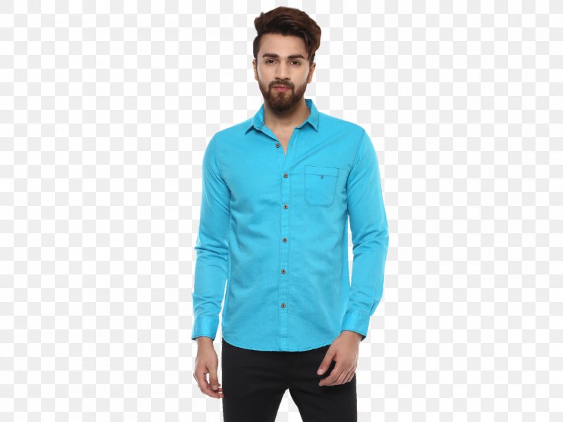 T-shirt Mufti Clothing Online Shopping, PNG, 1000x750px, Tshirt, Abdomen, Aqua, Blue, Button Download Free