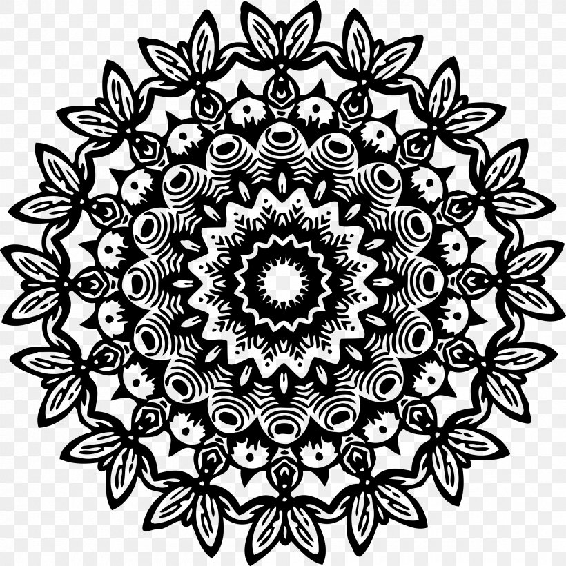 Floral Design Motif Drawing, PNG, 2400x2400px, Floral Design, Art, Black And White, Drawing, Flora Download Free