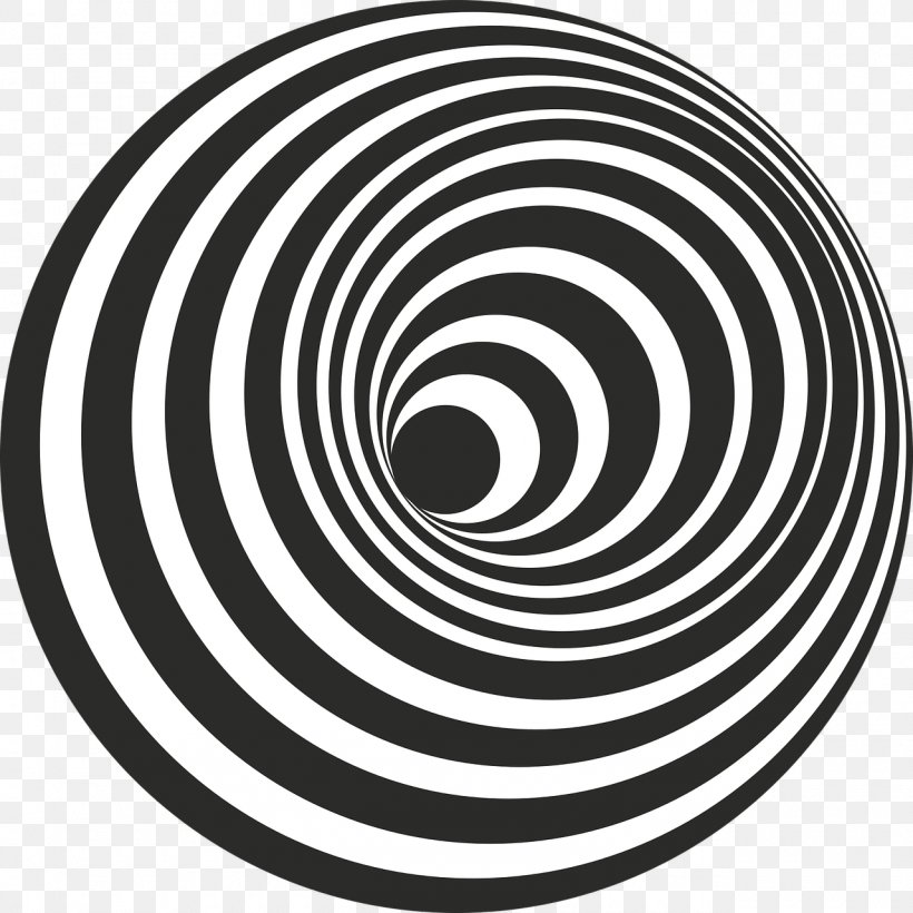 3D Computer Graphics Spiral Optical Illusion, PNG, 1280x1280px, 3d Computer Graphics, Black And White, Concentric Objects, Drawing, Illusion Download Free