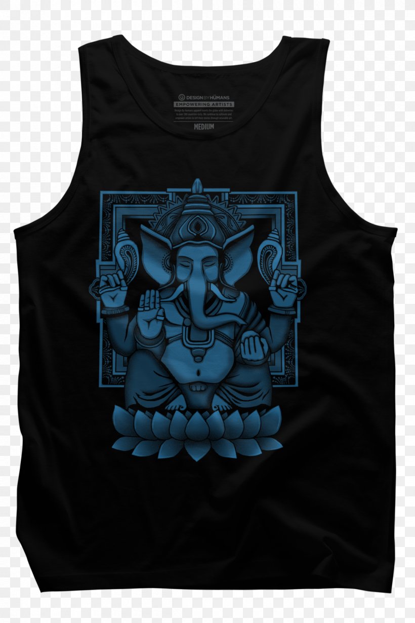 Long-sleeved T-shirt Ganesha Hoodie, PNG, 1200x1800px, Tshirt, Black, Blouse, Clothing, Crew Neck Download Free