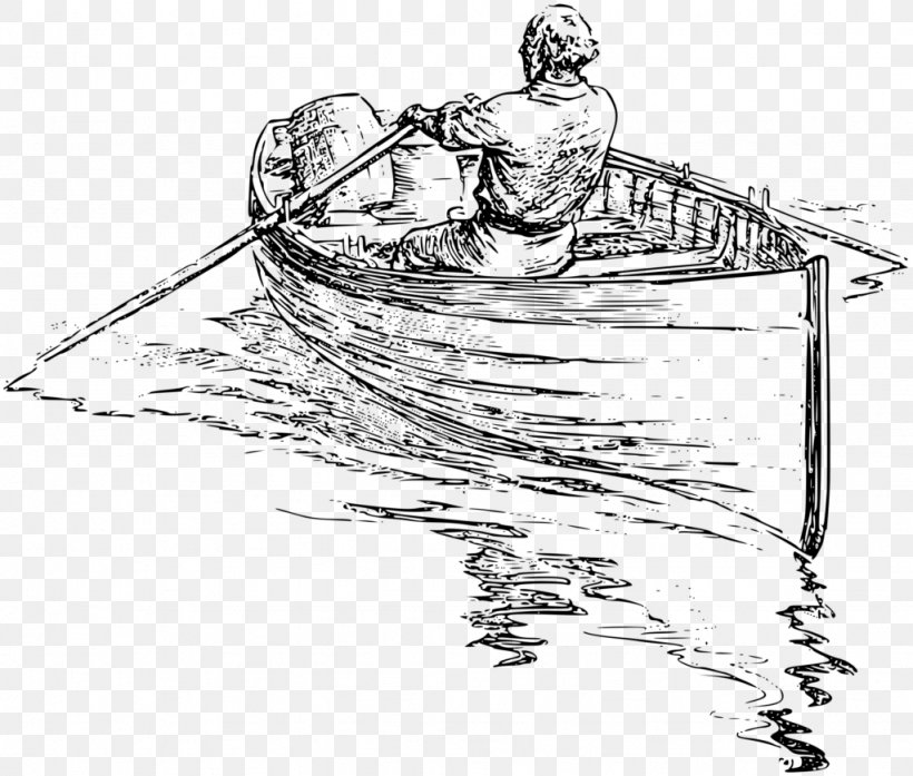 Rowing Drawing Boat Clip Art, PNG, 1024x871px, Rowing, Art, Artwork, Black And White, Boat Download Free