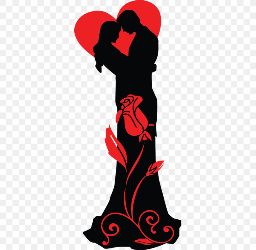 Silhouette Couple Love Clip Art, PNG, 343x800px, Silhouette, Art, Couple, Fictional Character, Heart Download Free