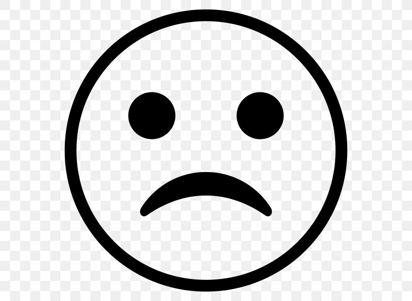 Smiley Emoji Frown Clip Art, PNG, 600x600px, Smiley, Black, Black And White, Emoji, Emoticon Download Free