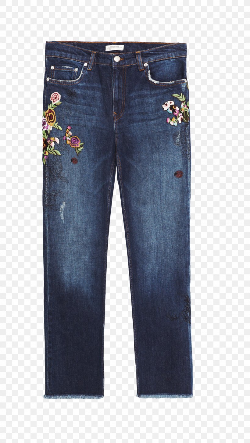 Zara Jeans Embroidery Trousers Capri Pants, PNG, 1124x1993px, Zara, Button, Capri Pants, Clothing, Clothing Sizes Download Free