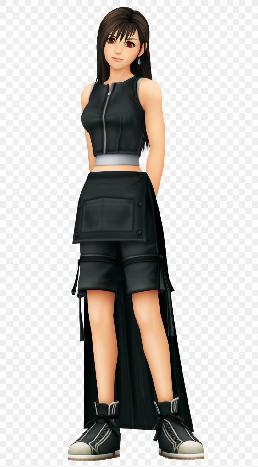 Kingdom Hearts II Final Fantasy VII Kingdom Hearts Birth By Sleep Tifa Lockhart Cloud Strife, PNG, 884x1600px, Kingdom Hearts Ii, Aerith Gainsborough, Black, Characters Of Kingdom Hearts, Clothing Download Free