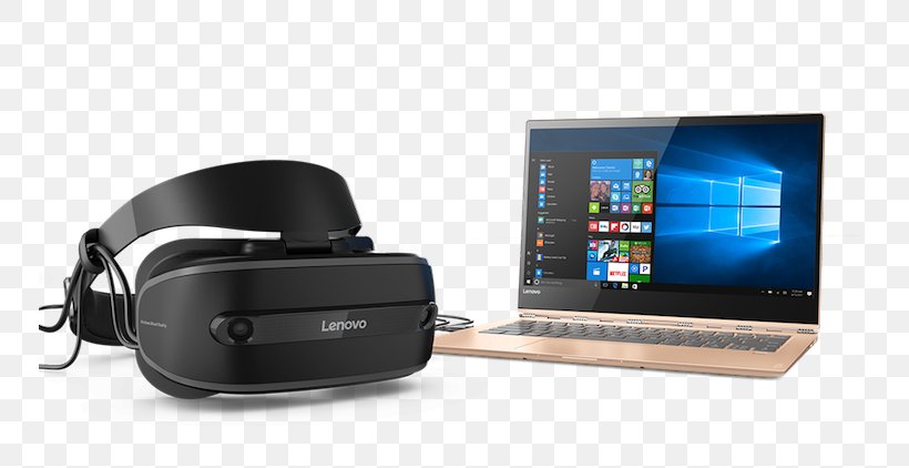 Lenovo Windows Mixed Reality Virtual Reality Headset, PNG, 750x422px, Lenovo, Audio, Audio Equipment, Computer Monitors, Electronic Device Download Free