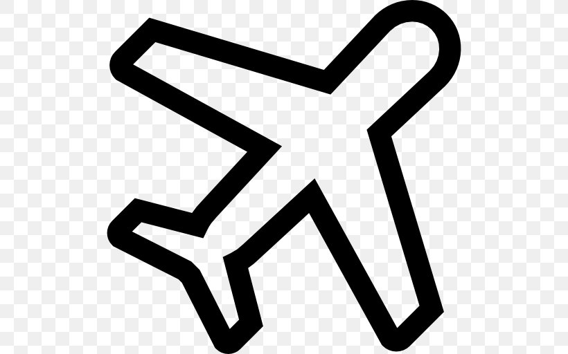 Airplane Flight Clip Art, PNG, 512x512px, Airplane, Area, Aviation, Black And White, Brand Download Free