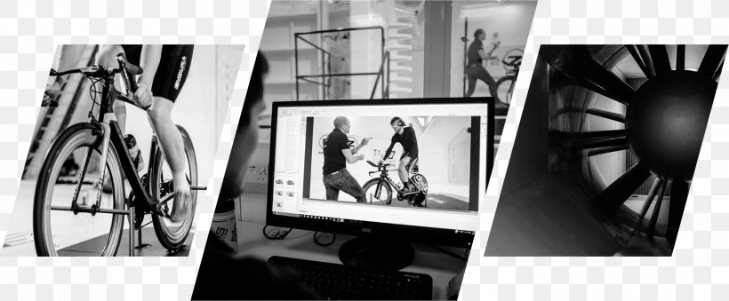 Wind Tunnel Cycling Aerodynamics Bicycle, PNG, 1654x685px, Wind Tunnel, Aerodynamics, Bicycle, Black And White, Brand Download Free