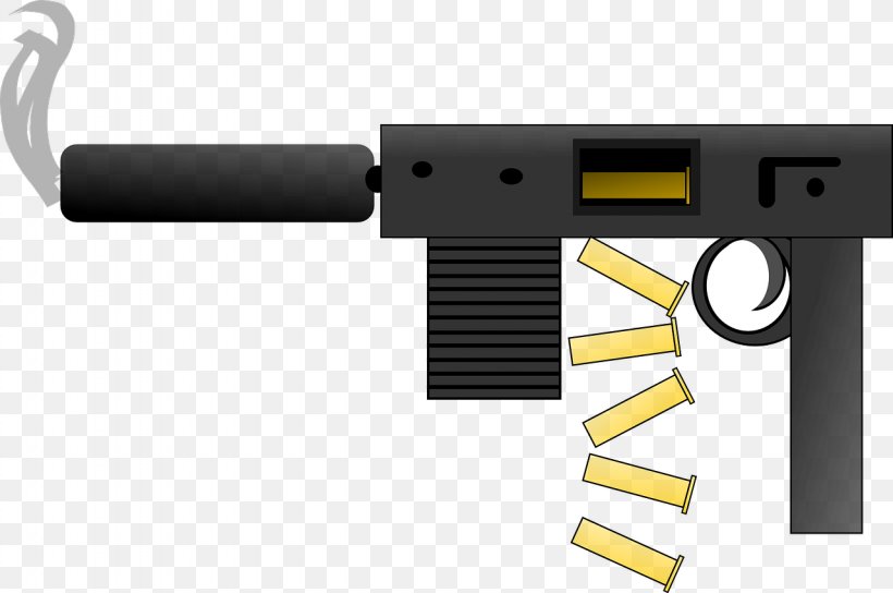 Firearm Pistol Machine Gun Clip Clip Art, PNG, 1280x850px, Watercolor, Cartoon, Flower, Frame, Heart Download Free