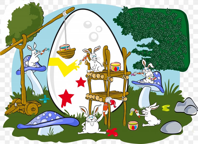 Easter Bunny Illustration, PNG, 15869x11523px, Easter Bunny, Art, Cartoon, Easter, Grass Download Free