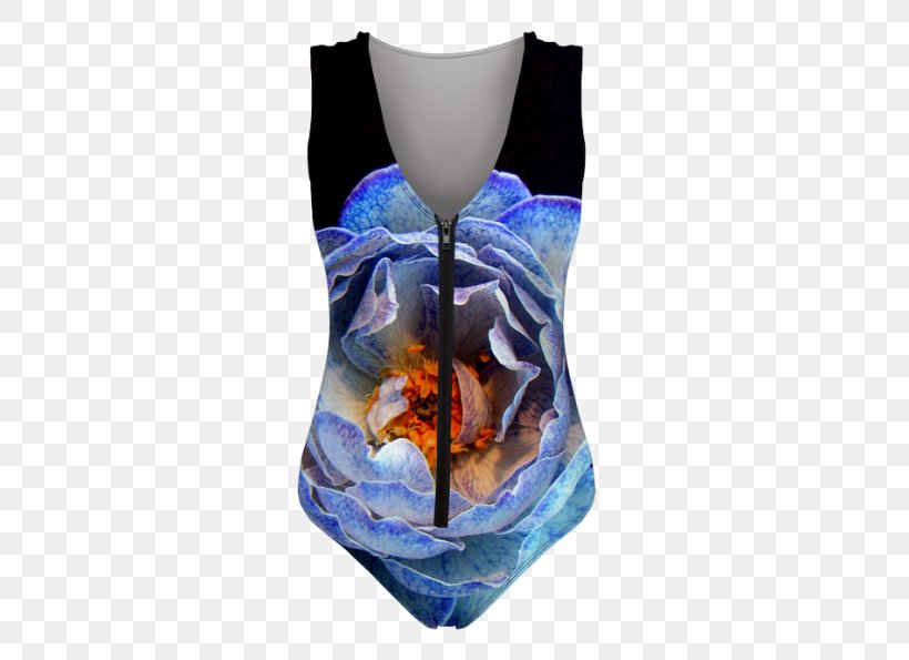 Gilets Cobalt Blue Sleeveless Shirt Swimsuit, PNG, 460x595px, Watercolor, Cartoon, Flower, Frame, Heart Download Free