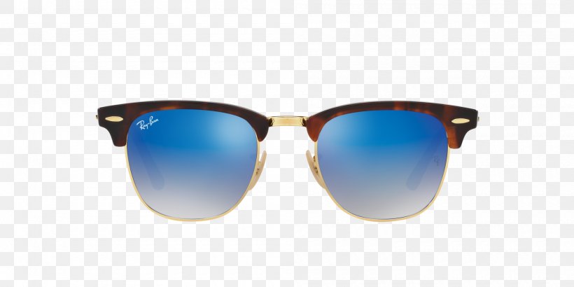 Ray-Ban Clubmaster Classic Sunglasses Ray-Ban Wayfarer Browline Glasses, PNG, 2000x1000px, Rayban Clubmaster Classic, Aviator Sunglasses, Blue, Browline Glasses, Clothing Accessories Download Free