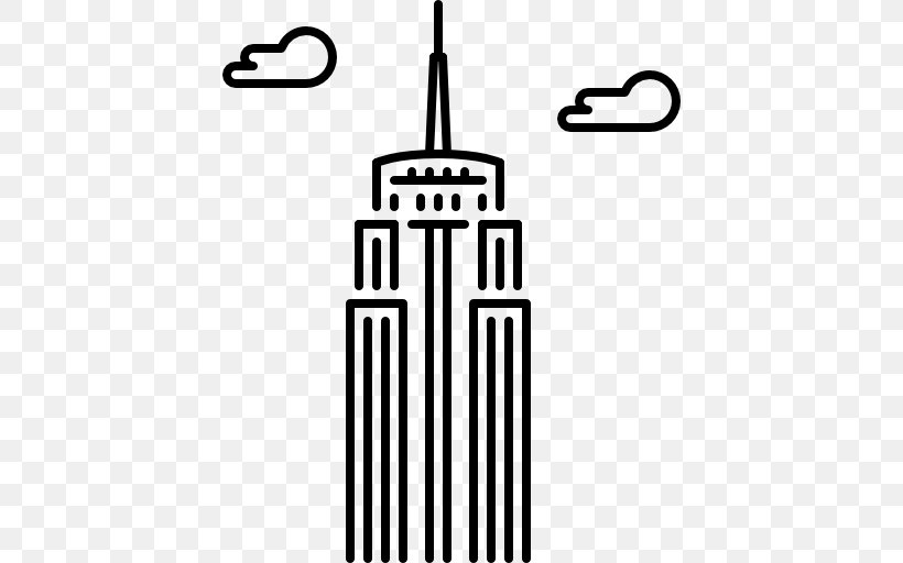 Empire State Building Chrysler Building Clip Art, PNG, 512x512px, Empire State Building, Black, Black And White, Brand, Building Download Free