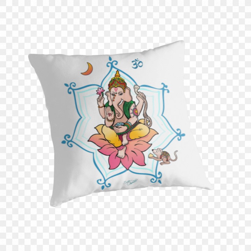 Ganesha Cushion Textile Throw Pillows, PNG, 875x875px, Ganesha, Coasters, Cushion, Greeting, Greeting Note Cards Download Free
