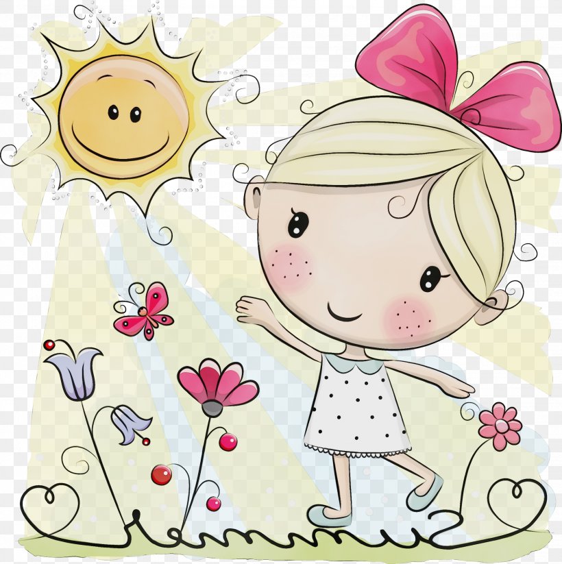 Pink Clip Art Cartoon Cheek Happy, PNG, 2284x2295px, Watercolor, Cartoon, Cheek, Child, Happy Download Free