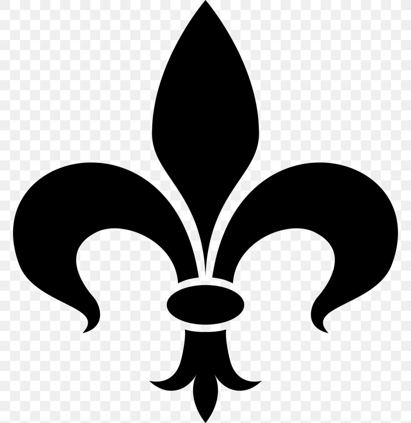 Fleur-de-lis Clip Art, PNG, 768x844px, Fleurdelis, Artwork, Black And White, Flower, Leaf Download Free