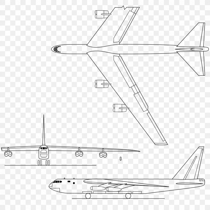 Boeing B-52 Stratofortress Convair B-36 Peacemaker Airplane Bomber Boeing B-47 Stratojet, PNG, 1200x1200px, Boeing B52 Stratofortress, Aerospace Engineering, Airplane, Area, Artwork Download Free