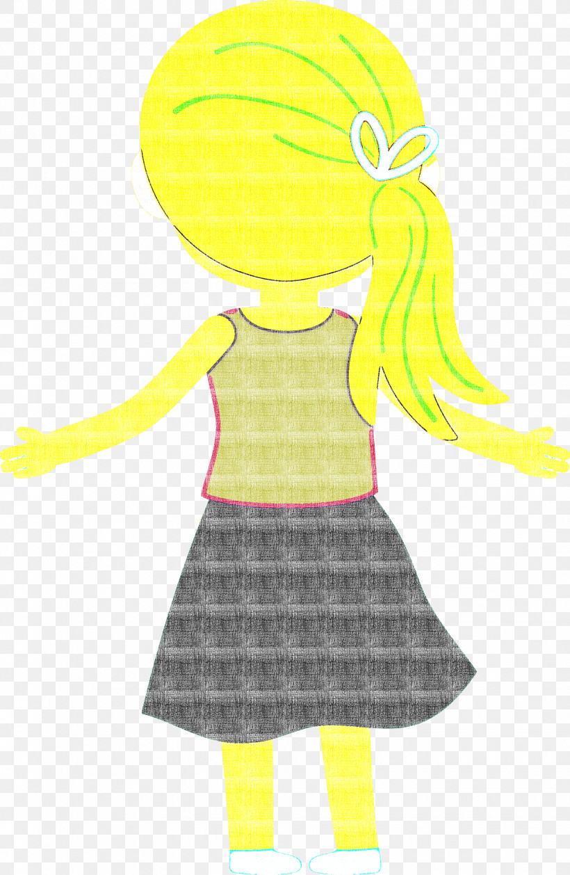 Dress Joint Character Yellow Pattern, PNG, 1954x3000px, Dress, Biology, Character, Character Created By, Clothing Download Free