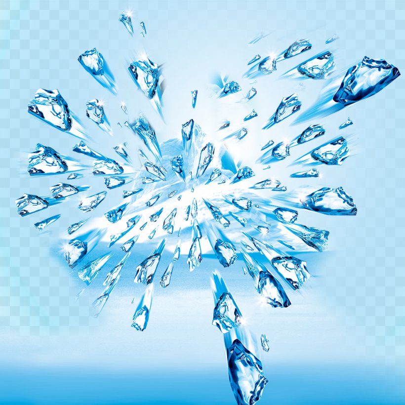 Ice Cube Explosion, PNG, 1000x1000px, Ice, Blue, Crystallography, Explosion, Ice Cube Download Free