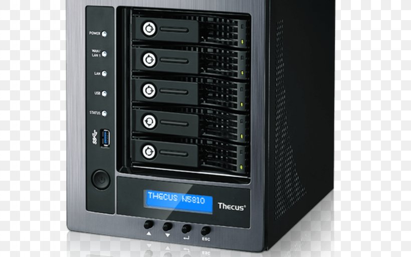 Intel Network Storage Systems Thecus N5810 NAS Desktop Ethernet Lan Black Storage Server Data Storage, PNG, 1280x800px, Intel, Celeron, Computer, Computer Case, Computer Component Download Free