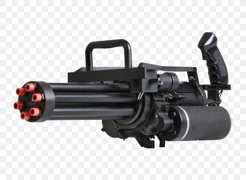 Minigun Airsoft Guns Gatling Gun Weapon Firearm, PNG, 800x600px, Watercolor, Cartoon, Flower, Frame, Heart Download Free