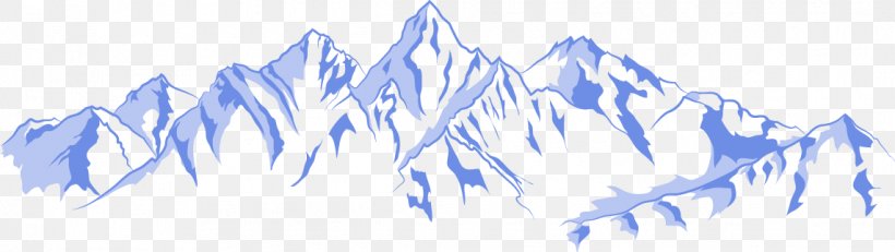 Mountain Euclidean Vector Illustration, PNG, 1144x323px, Mountain, Blue, Drawing, Mountain Range, Snow Download Free