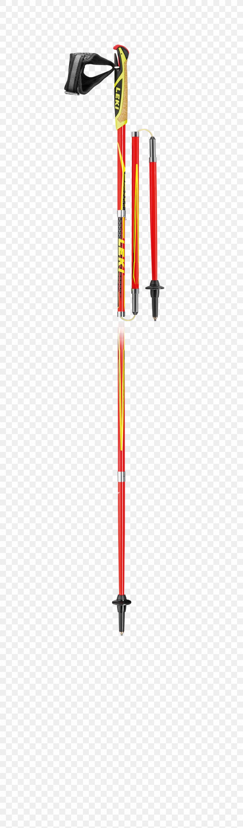 Ski Poles LEKI Lenhart GmbH Hiking Poles Red Yellow, PNG, 883x3000px, Ski Poles, Baseball, Baseball Equipment, Bastone, Centimeter Download Free